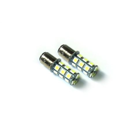 Race Sport 1157 18-Chip 5050 Led Replacement Bulbs (White) (Pair) Pr RS-1157-W-5050